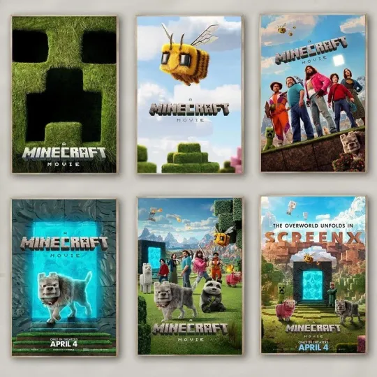 A Minecraft Movie Poster, Gift For Mother's Day Father's Day