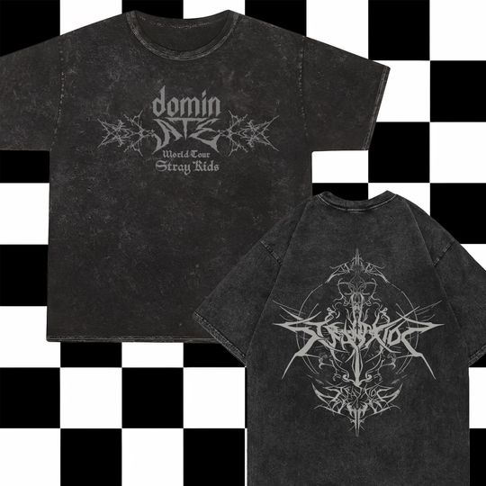 Stray Kids Dominate World Tour 2025 Mineral Wash T-Shirt