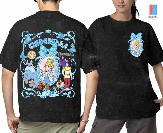 Discover Vintage Cinde Coquette Double Sided Mineral Wash T-Shirt