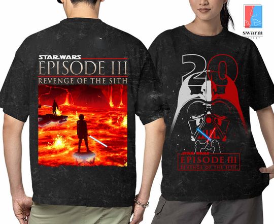 Star Wars Revenge of the Sith Vintage Wash Shirt - Anakin Skywalker Darth Vader Oversized Tee