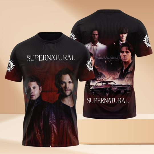 Dean And Sam Supernatural Tshirt, Supernatural 20years Hoodie For Fan, Winchester Brothers Tee Men, Supernatural Series Fan Merch