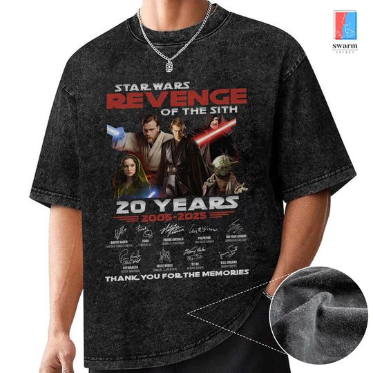 Star Wars Revenge of The Sith 20th Anniversary Mineral Wash T-Shirt, Anakin Skywalker T-Shirt, Mamalorian Shirt