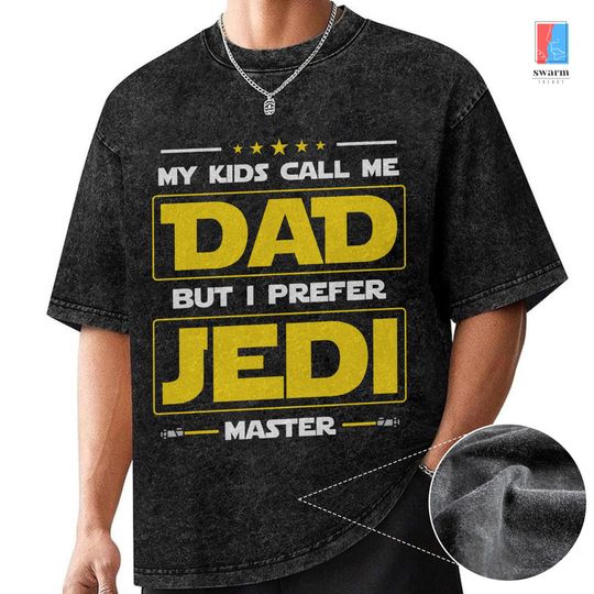 Vintage Star Wars Mineral Wash T-Shirts: Jedi Master, Dadalorian, Anakin Skywalker, Dad Life