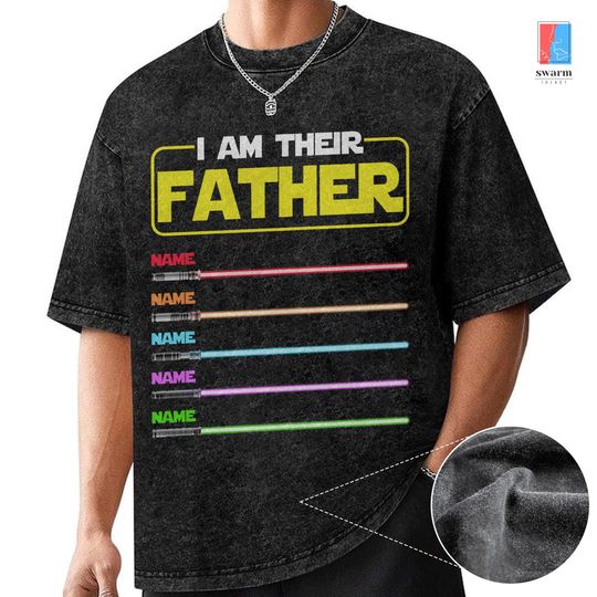 Star Wars Mineral Wash T-Shirt - I Am Their Father Father's Day Shirt