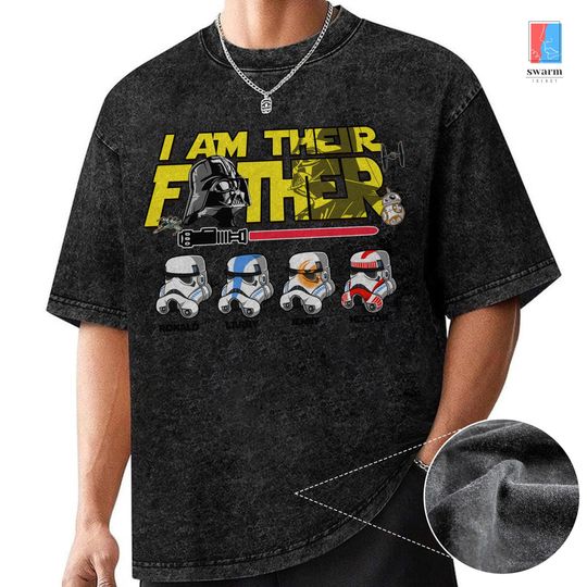 Vintage Star Wars Dad T-Shirt, I Am Their Father Wash Shirt, Fathers Day Tee, Dadalorian Shirt, Dad Life T-Shirt