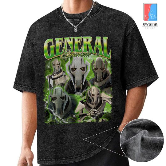 Star Wars General Grievous Vintage Mineral Wash T-Shirt, Revenge of the Sith, Galaxy's Edge, Darth Vader