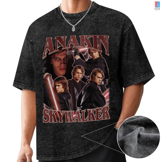 Vintage Washed Anakin Skywalker T-Shirt, Star Wars Mineral Wash Tee