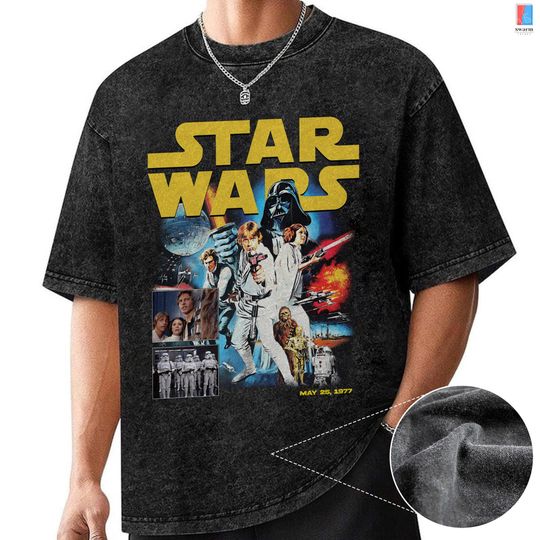 Star Wars Vintage Mineral Wash T-Shirt - Anakin Skywalker, Family Vacation, Revenge of the Sith