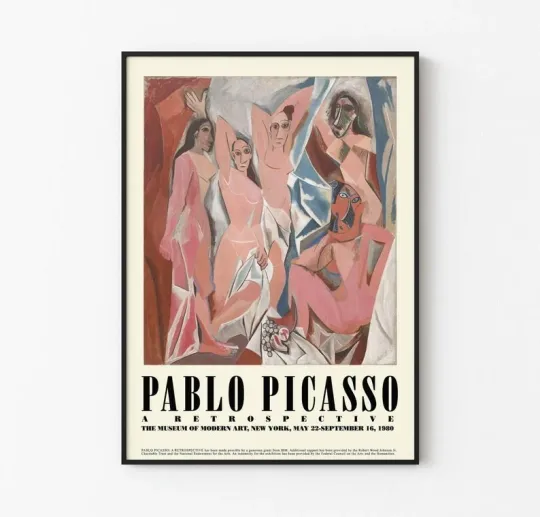 Pablo Picasso - A Retrospective Poster, Gift For Mother's Day Father's Day