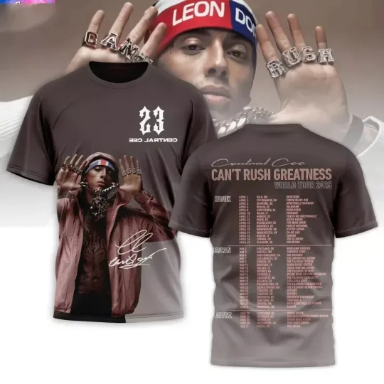 Central Cee Cant Rush Greatness World Tour 2025 3D T-Shirt