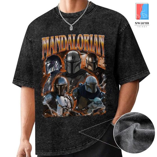 Starwars Mandalorian Vintage Washed Shirt, Revenge of The Sith, Starwars Wash Shirt, Galaxy's Edge May The 4th, Father's Day Shirt