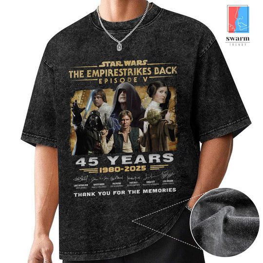 Starwars Empire Strikes Back Vintage Washed Shirt, Empire Strikes Back 45th Anniversary, Starwars Washed T-Shirt, Galaxy's Edge May The 4th