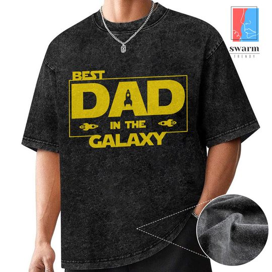 Starwars Dad Vintage Washed T-Shirt, Father's Day Gifts For Dad, Starwars Wash Shirt, Anakin Skywalker Darth Vader, May The 4th