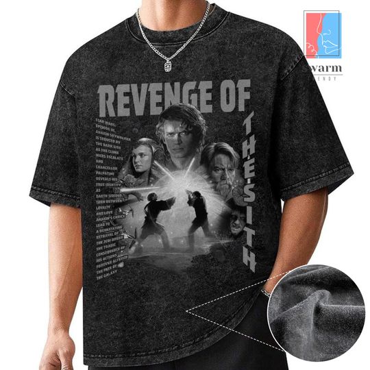 Starwars Revenge of the Sith Vintage Washed Shirt, Revenge of the Sith 20th Anniversary, Anakin Skywalker Darth Vader Shirt, May The 4th