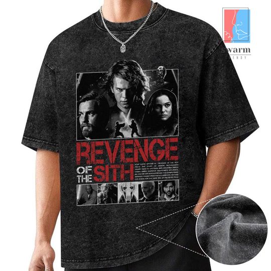Revenge of the Sith Starwars Washed Shirt, Anakin Skywalker Darth Vader Shirt, Revenge of the Sith Starwars 20th Anniversary, May The 4th