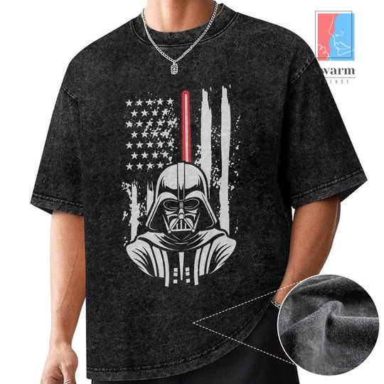 Darth Vader American Flag Starwars Washed Shirt, Anakin Skywalker Darth Vader Shirt, Revenge of the Sith Starwars T-Shirt, May The 4th