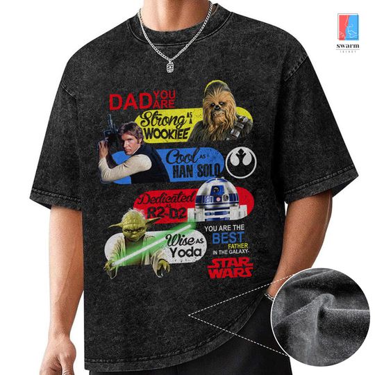 Vintage Starwars Dad Washed Shirt, Han Solo Wash Shirt, Fathers Day Shirt, Dadalorian Shirt,Dad Life Shirt, Best Dad Shirt
