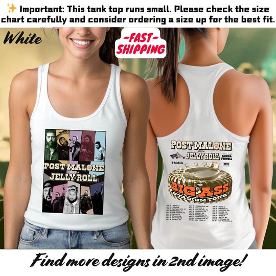 Discover Vintage Post Malone Double Sided Tank Top