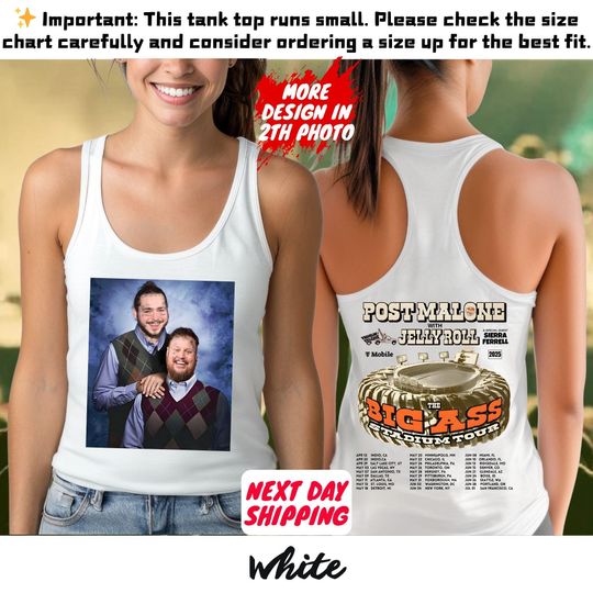 Vintage Post Malone Double Sided Tank Top - Kids & Tour Editions