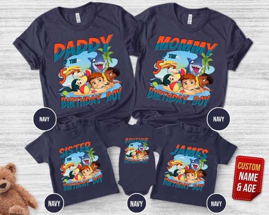 Sharkdog Birthday Shirt/Shark Dog Birthday Party Shirt/Shark Dog Shirt/Sharkdog Family Shirt/Shark Dog Family Birthday Party Shirt