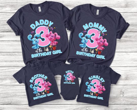 Blues Clues Birthday Shirt/Blue Dog Family Shirt/Blue Dog Family Matching Birthday Shirt/Birthday Boy Shirt/Family Party Shirt
