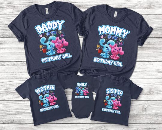 Blues Clues Birthday Shirt/Blue Dog Family Shirt/Blue Dog Family Matching Birthday Shirt/Birthday Boy Shirt/Family Party Shirt