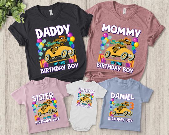 Discover Customized Go Dog Go Matching Family Birthday Shirt, Go Dog Go Birthday Shirt, Go Dog Go Family Shirt