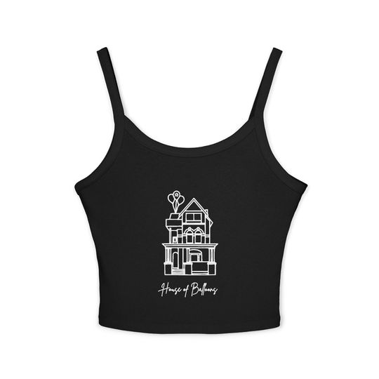 Women's Spaghetti Strap Tank Top - Weeknds House of Balloons Strappy Cami Sleeveless Shirt