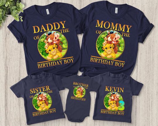 Lion King Birthday Shirt Personalized Name And Age Customized Lion King Family Shirts