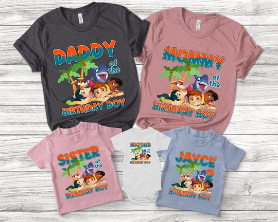 Sharkdog Birthday Shirt/Shark Dog Birthday Party Shirt/Shark Dog Shirt/Sharkdog Family Shirt/Shark Dog Family Birthday Party Shirt