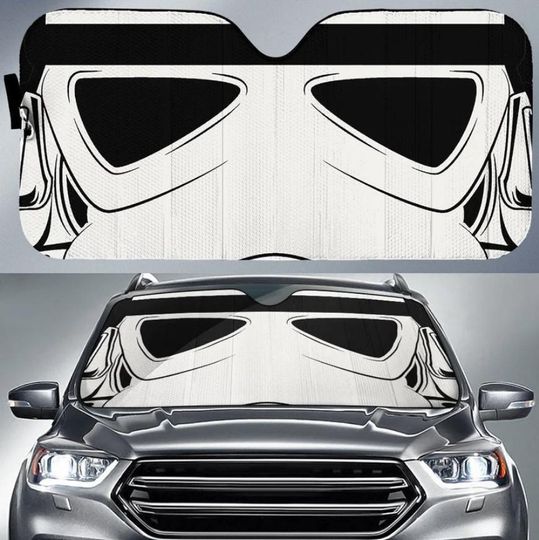 Stormtrooper 3D Car Auto Sun Shade, Car Windshield SunShade, Car Accessories, Auto Decoration, Car Foldable Accessories for Sun Protection