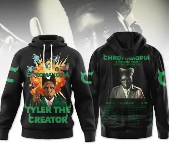 Tyler The Creator 2025 Upcoming The World Tour Chromakopia Hoodie
