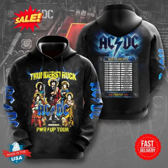 AC.DC 3D Hoodie Power Up Tour 2025 Stylish for Men and Women