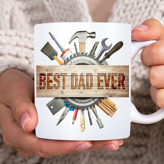 Discover Best Dad Ever Mug Wrap, Dad 11oz Mug Template, Happy Fathers Day 11oz Mug  , Father Coffee Mugs  , Dad Mug Wrap, Mechanic Dad Mug