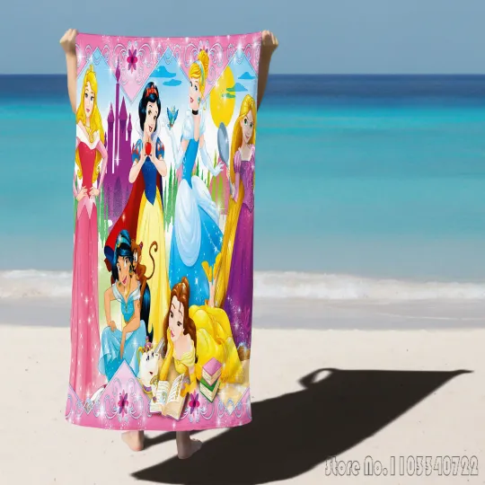 Discover Princess  Mermaid Ariel Airol Quick Dry Bath Towels Microfiber Beach Swimming Towel Decor for Kids Gift