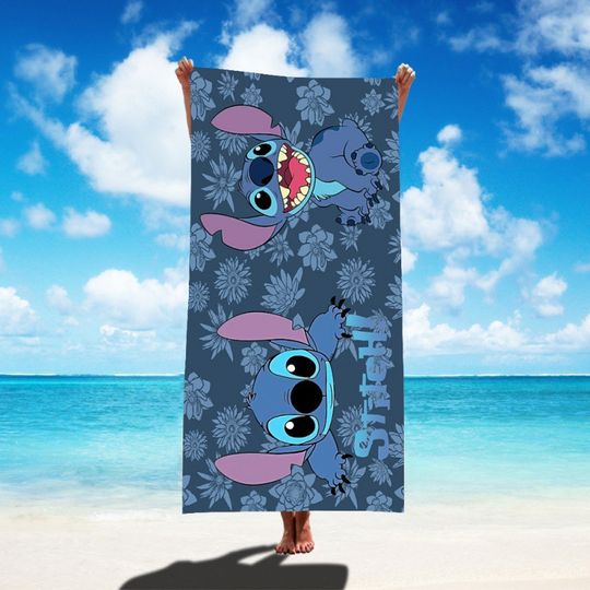 Stitch Cartoon Beach Towel