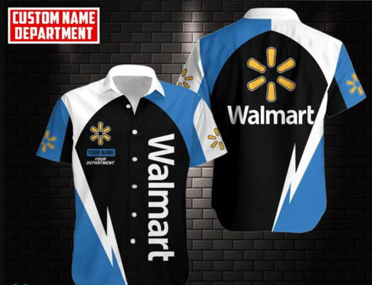 3D All Over Printed walmart Lover Gift 3D Hawaiian Shirt Custom Name