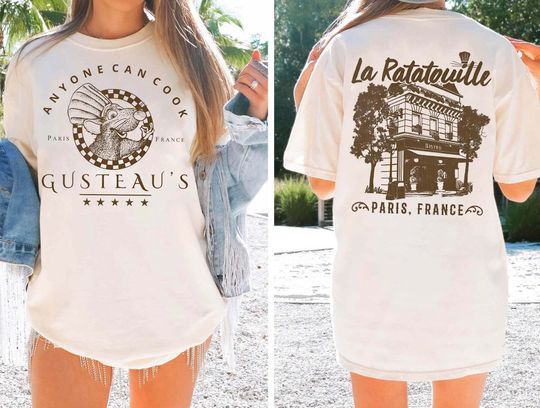 Vintage Disney Pixar Ratatouille Shirt | Retro Remy Little Chef Anyone Can Cook TShirt | Remy'S Ratatouille Adventure Paris France Tee