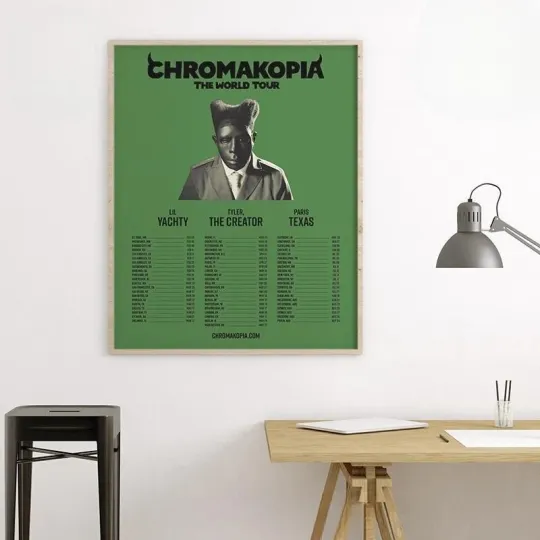 Tyler, the Creator Chromakopia World Tour Dates 2025 Home Decor Poster
