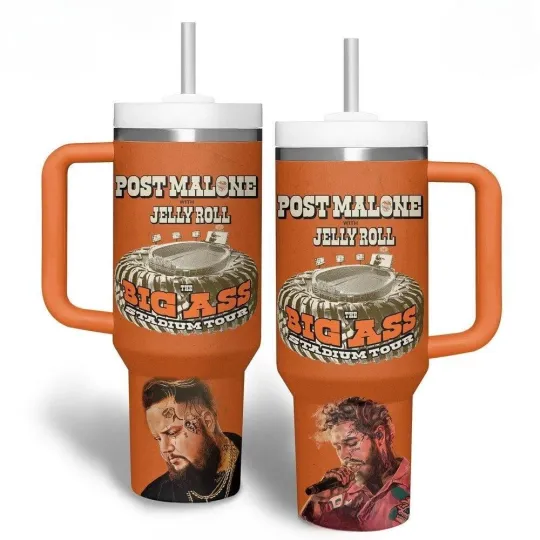 Post Malone x Jelly Roll Big *ss Stadium Tour Tumbler 40oz