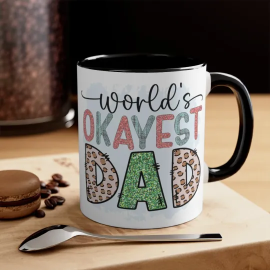 World's Okayest Dad Mug 2 | Gift for him | Father's Day Gift | Birthday Gift