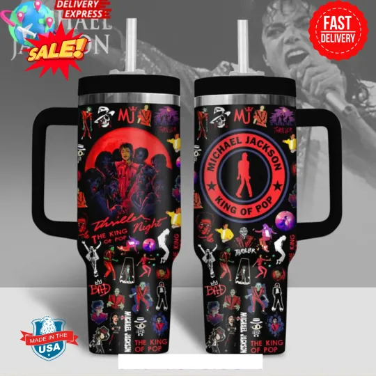 Michael Jackson King Of Pop Tumbler Cup