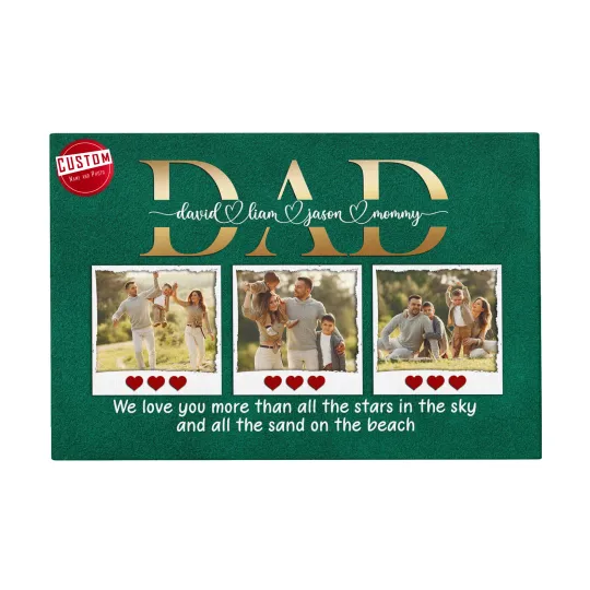 Custom Photo Collage, Father's Day Gift for Dad - Best Daddy Ever Canvas