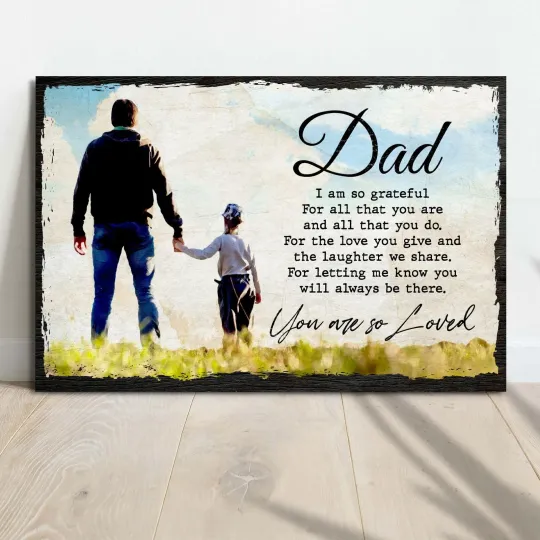 Dad You Are So Loved Gift From Son Father's Day Poster, Canvas_8086