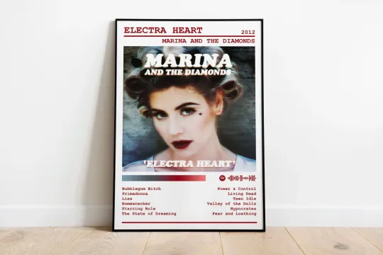 Marina Poster, Electra Heart Album Poster, Gift For Mother's Day Father's Day
