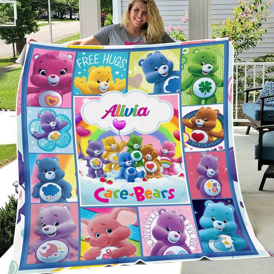 Discover Personalized Care Bears Fleece Blanket, Care Bears  Birthday Gifts Care Bears Christmas Gifts For Kids, Care Bears Fleece Blanket