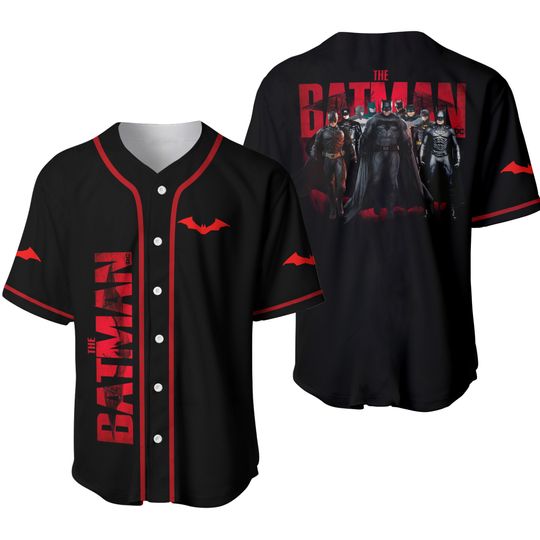 The Batman Characters Father's Day Baseball Jersey Shirt With Sewn Trim