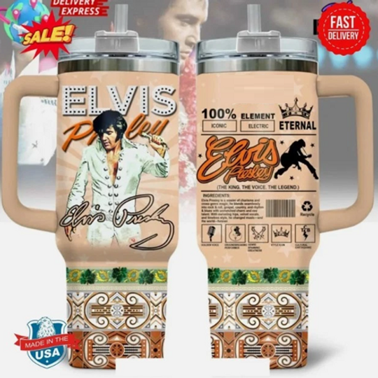 Gift For Fan Elvis Presley The King Tribute Specialv Tumbler 40oz with Handle