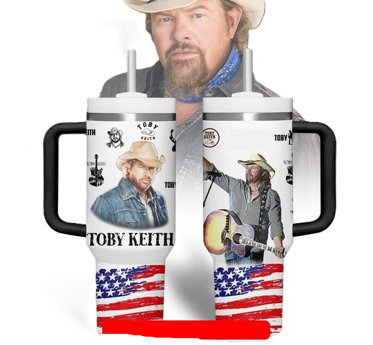Toby Keith Tumbler 40oz with Handle