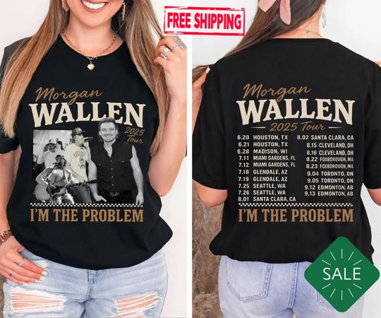 Wallen Western Shirt, Wallen Western Concert Tour T-shirt, I'm The Problem Tour 2025 Shirt, 2025 Concert Shirt, Western Country Music Fan Gift